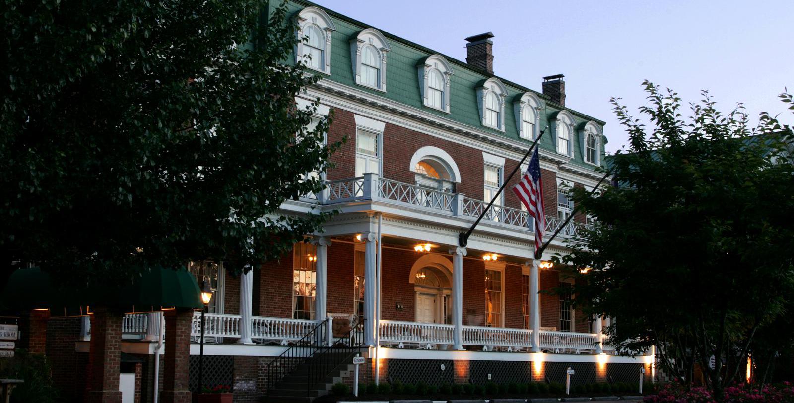 Image of Front Porch at The Martha Washington Hotel & Spa, 1832, Member of Historic Hotels of America, in Abingdon, Virginia, Discover